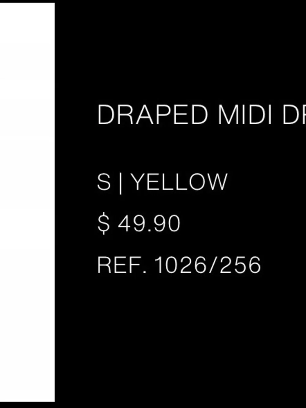 Draped One-Shoulder Midi Dress in Light Yellow ZARA SMALL NWT